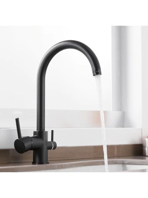 Venita Siyah 3 Yollu Delta Arıtmalı Mutfak Bataryası