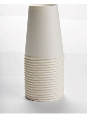 Lara Karton Bardak 6,5 Oz Sıcak - Soğuk 50 Adet Desensiz Beyaz