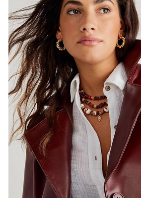 New Obsessions Chunky Vintage Burgu Küpe