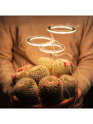 Alkese Tam Spectrum Dekoratif LED  Bitki Çiçek Kaktüs Büyütme Işığı Sera Işığı