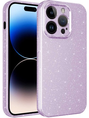 Vendas iPhone 14 Pro Max Uyumlu (14 Pro Max) Koton Serisi Kamera Korumalı Simli Lüks Silikon Kılıf