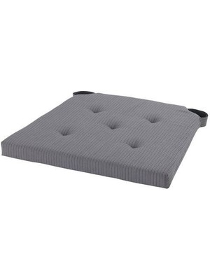 IKEA Sandalye Minderi  Gri Renk Meridyendukkan 35/42X40X4 cm  Cırt Cırtlı Bantlı