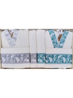 Özdilek Loseta Aile Bornoz Seti Gri-Mint