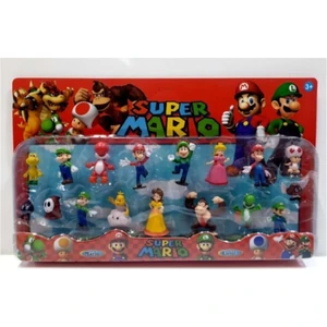 & Puzo Süper Mario 17 Figürlü Oyuncak Super Mariyo Karakterleri