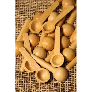 Porselen Diyarı Bambu Baharat Kaşığı ve Ölçek Kaşığı, Bambu Reçel Bal Kaşığı 12 Adet