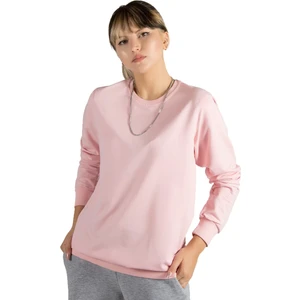Kadın Pembe Basic Bisiklet Yaka Düz Renk Sweatshirt Sweatshirt 22Y-5200177