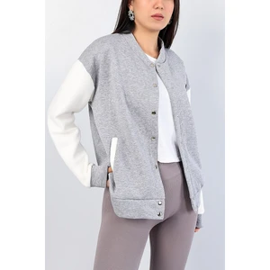 Cng Moda Kadın Arkası Baskılı Kolej Mont Kolej Ceket