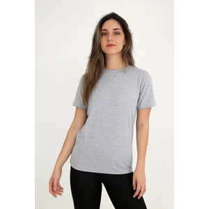Kadın Gri T-Shirt. Regular Fit (Normal) Kalıp, Basic Model