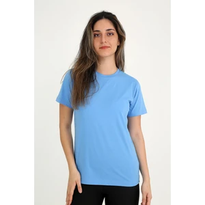 Kadın Mavi T-Shirt. Regular Fit (Normal) Kalıp, Basic Model