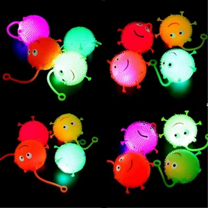 LED Işıklı Kirpi Yoyo Yumuşak Stres Oyuncağı Işıklı Kirpi Renkli Pilli LED Işıklı Yılbaşı Hediyeleri Stres Oyuncakları