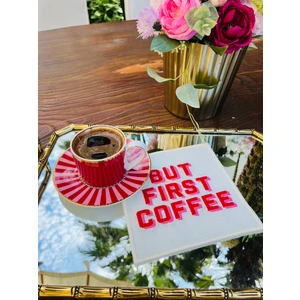 Ge Living But First Coffee Desenli Pembe Love Bird Uyumlu Kokteyl Peçete- ( 1 Adet Yeni Renk )