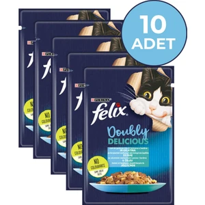 Çifte Lezzet Somon ve Sardalya Yaş Kedi Maması 85GR x 10 Adet