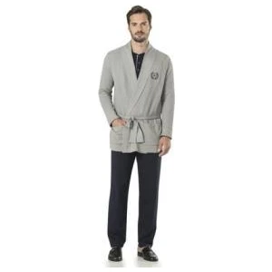 Pierre Cardin 5595 Gri  Damatlık Ropteşambr 5 Li Pijama Set