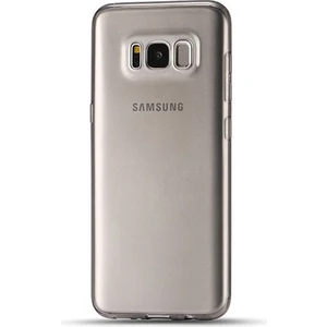 Samsung Galaxy S8 Kılıf Soft Silikon Şeffaf-Siyah Arka Kapak