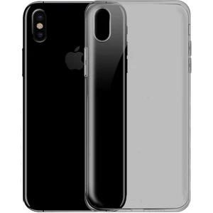 iPhone X/xs Kılıf Soft Silikon Kılıf Şeffaf-Siyah Arka Kapak
