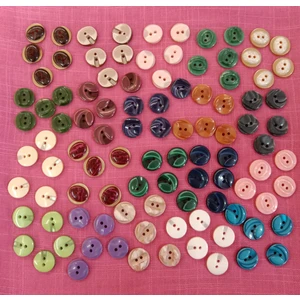 İlhan Düğme Karma Bebek Üst Delik Sedef Bebek Düğmesi  ( 9 ) 100 Adet