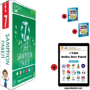 Tonguç Akademi 7. Sınıf Şampiyon Seti - Sadık Uygun Yayınları Temel Matematik ve Yeni Nesil Matematik Soru Bankası Seti - 1 Yıllık Online Ders Paketi