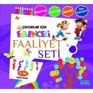 Çocuklar Için Eğlenceli Faaliyet Seti Mor Kitap 5 Yaş Üzeri