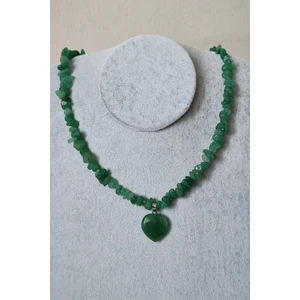 Bade Accessories Aventurin Kırıktaş Doğaltaş Kalp Kolye