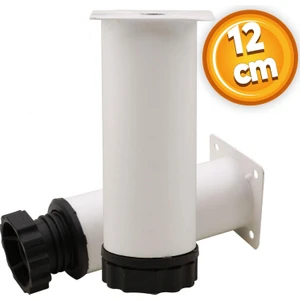 Mobilya Kanepe Baza Koltuk Metal Destek Ayağı Ayarlanabilir Beyaz Ayak 12 cm