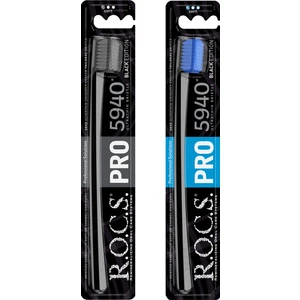 Pro Black 5940 Adet Kıl İçeren Soft Diş Fırçası - 2 Adet Siyah-Mavi