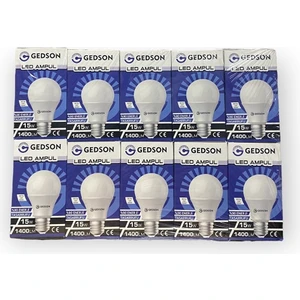 15 Watt LED Ampul Beyaz Işık 10 Adet (1400 Lümen) 6500K E27 Duy