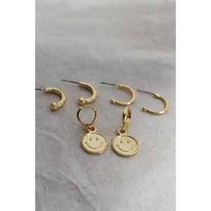 Gülen Yüzler Halka Küpe Seti