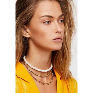 İnci Choker Kolyesli 3 'lü Zincir Kolye Seti