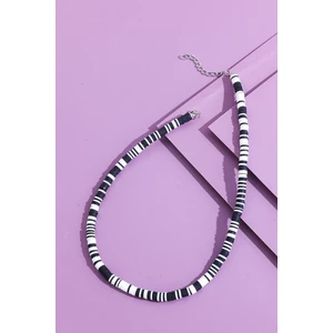 New Obsessions Zebra Çift Renkli Fimo Boncuk Kolye