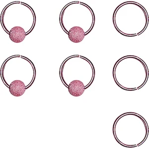 New Obsessions Funky Pink  7'li Saç Küpesi