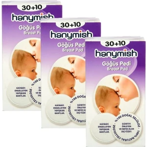 Göğüs Pedi 30+10 Adet (40'lı) x 3 Kutu Hanymish Gögüs
