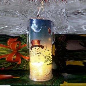 LED Işıklı Mum Kardan Adamlı Mum Yılbaşı Işıkları Yılbaşı Mumu Pilli Mum Kardan Adam LED Mum Gün Işığı Pilli LED Işık