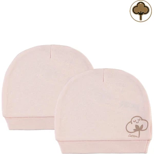 Civil Baby Bebek Organik 2'li Şapka 0+ Ay Pembe