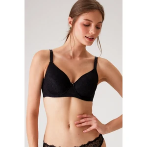 Pierre Cardin 2'li Ekonomik Paket Bordo-Siyah 6224 Barcelona Balenli Desteksiz Dantelli Toparlayıcı Sütyen Set (C Cup Seçeneğiyle)