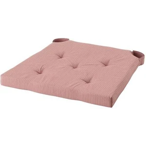 Sandalye Minderi Pembe Renk 35/42X40X4 cm Cırt Cırtlı Bantlı
