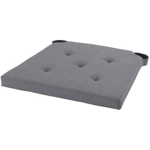 Sandalye Minderi Gri Renk 35/42X40X4 cm Cırt Cırtlı Bantlı