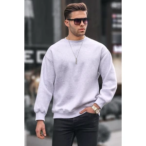 Karmelanj Bisiklet Yaka Oversize Şardonlu Basic Erkek Sweatshirt 6048