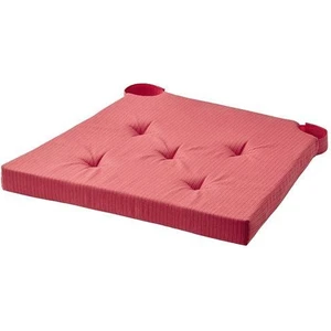 Sandalye Minderi Kırmızı Renk Meridyendukkan 35/42X40X4 cm Cırt Cırtlı Bantlı