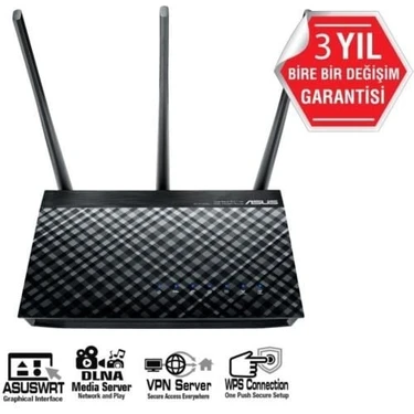 Asus DSL-AC51 Ebeveyn Kontrolü Özelliğine Sahip AC750 Çift-Bant ADSL/VDSL Wi-Fi Modem