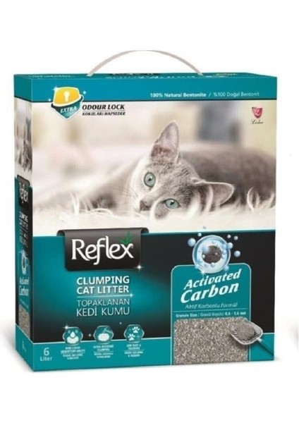 Aktif Karbonlu Topaklanan Kedi Kumu 6 Litre