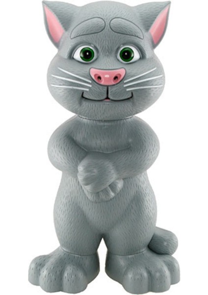 Gri Talking Tom Cat Konuşan Kedi Ses Taklit Eden Oyuncak