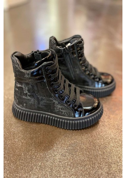 26-36 Numara Kız Çocuk Hakiki Deri Siyah Bot