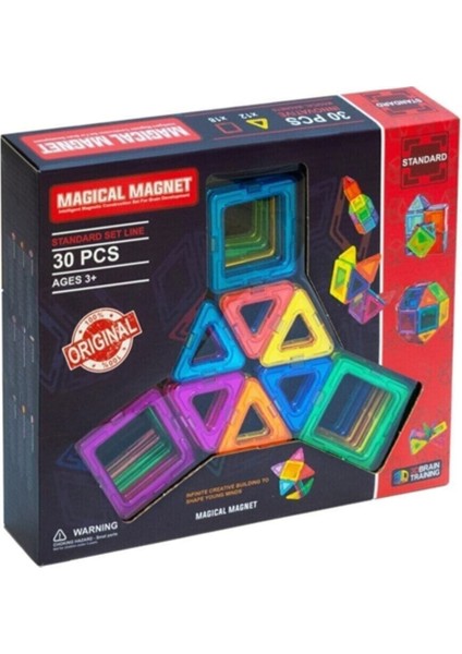 Başel Oyuncak Magical Magnet , Mıknatıslı, Manyetik 3 Boyutlu , Yapı ve Tasarım LEGO Eğitim Seti, 3