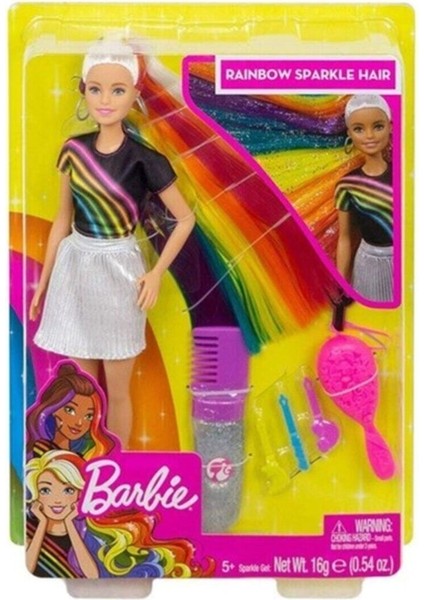 Barbie Gökkuşağı Renkli Saçlar Bebeği FXN96