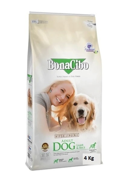 Adult Dog Lamb & Rice Kuzu Etli ve Pirinçli Yetişkin Köpek Maması 4 kg x 2 Paket