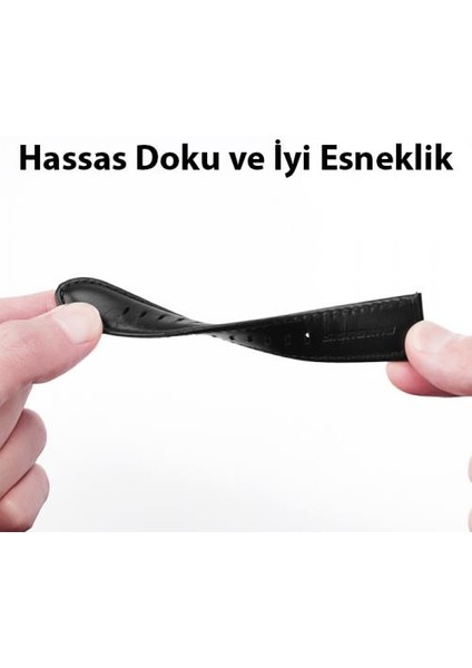 Polham Hermes Loop Samsung Galaxy Watch 20MM ve Huawei Gt2-Gt3-Magic 2 42MM Için Deri Kayış Kordon