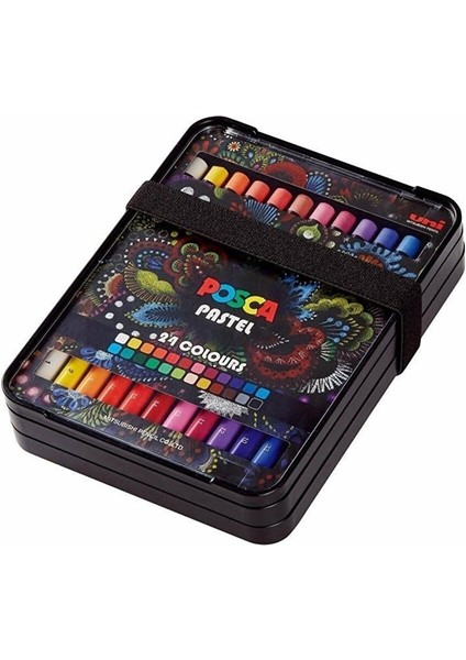 Uni Posca Pastel Kalem Seti 24 Renk Yağ Bazlı