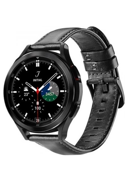 Polham Hermes Loop Samsung Galaxy Watch 22MM ve Huawei Gt2-Gt3-Magic 2 46MM Için Deri Kayış Kordon
