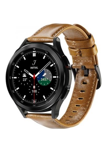 Polham Hermes Loop Samsung Galaxy Watch 22MM ve Huawei Gt2-Gt3-Magic 2 46MM Için Deri Kayış Kordon