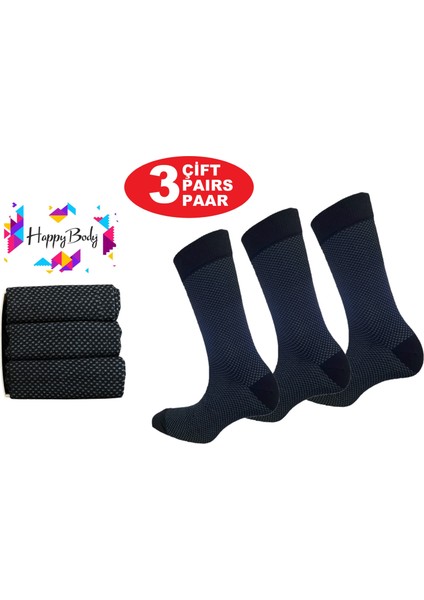 Happybody (Art...: 13371-4) Erkek Penye Pamuklu 3 Çift Özel Kutulu Ekonomik Paket